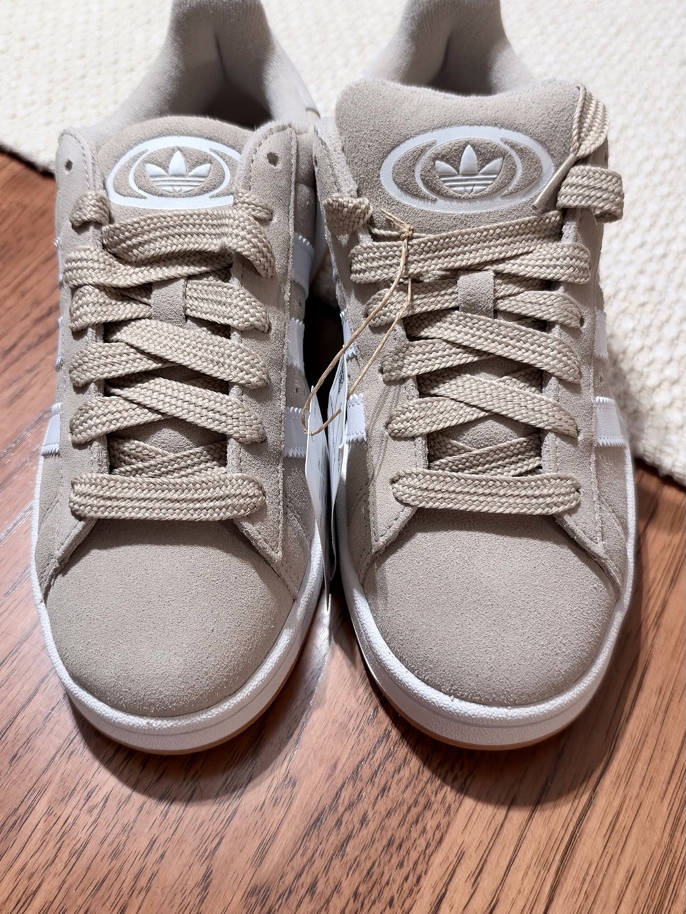 adidas Kids Taupe Suede Low-Top Sneakers